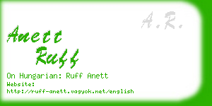 anett ruff business card